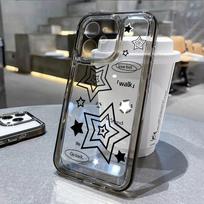 Skaidrus Star Y2k telefono dėklas, skirtas iPhone 11 dėklui iPhone 12 13 14 15 Pro Max XR XS Max X 7 8 Plus SE 2020 smūgiams atsparus minkštas galinis dangtelis For iPhone 15