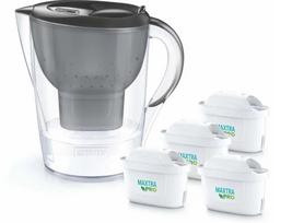 BRITA Marella vandens filtravimo ąsotis, 4 MAXTRA PRO Pure Performance filtrai, 2.4l, grafito spalvos