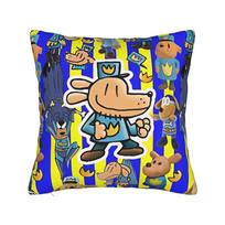Dog Man Dogman Movie Comic Pillowcase Polyester Cushion Cover Decor Cartoon Throw Pillow Case Cover Home Wholesale 40*40cm 12x12Inch