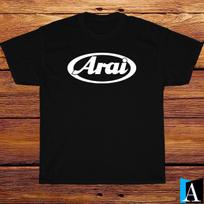 Arai šalmo logotipas vyriški marškinėliai medvilniniai su grafika Pagaminta JAV S M L XL 2XL - 5XL M brown