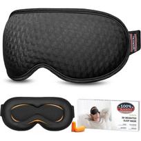Weighted Sleeping Eye Mask - 100% Light Blocking, Eyelash Extension Eye Mask, 3D Contour - Essential for Airplane Travel Naps - Memory Foam, Bus