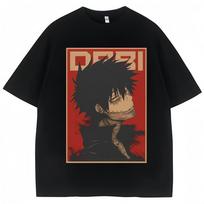 Anime My Hero Academia Dabi Dark Villain T-shirts Men Women Cosplay Fashion Vintage Manga T Shirt Oversized Cotton S