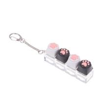 Silicone Cat Paw Keychain Stress Relief Toy For Keyboard Lovers Portable Keyring Gifts
