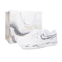 Nike Air Force 1 Abrasion Resistant Slip Resistant Low top Skateboard Shoes Unisex White CW2288-111(Team442-) 39