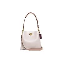 COACH Willow 24 Solid Brass Accessories Leather Bucket Bag Handbag Crossbody Bag Shoulder Bag Women geltona