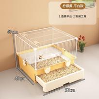 Large Hamster Cage with Drawers Deluxe Villa Habitat for Golden Hamsters/Rats Wire Mesh Enclosure Spacious Basic Home for Pet