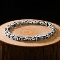 Hanfeng Drakono Rašto Šešių Simbolių Mantra Apyrankė Vyriška Madinga Retro Madinga Hip Hop Vyriška Paprastumas 18CM