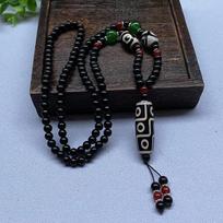 Ilgo stiliaus devynių akių Tianzhu agato pakabukas vyrams ir moterims 50CM(Necklace Size)