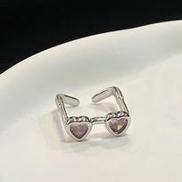 Eye Couple Ring for Women, Light Luxury Style, High-end Fashion, Adjustable Opening one size(US size 6-13)