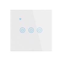Smart Life WiFi Smart Wall Switch 1 Gang 10A 240V ABS Material IP20 Protection for Smart Home App Control No Neutral Line EU/UK 86mm*86 mm&Eu Standard