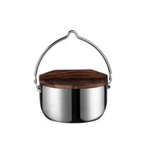 Lennon Outdoor Camping Cookware Big Hanging Pot for Self-Driving Tour Barbecue 2-4L Bonfire Dinner Portable Hanging Steam Pot 2-4L