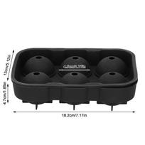 6 Cavity Sphere Ice Mold Easy Release Silicone Ice Cube Tray Reusable Ice Ball Maker  Party