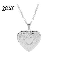 Photo Storage Necklace Heart Locket Pendant Frame Promise Love Keepsake 1
