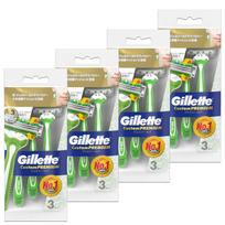 Gillette Custom Premium Gel Shield Disposable for Men Razors, 12-pack, (Bulk Purchase) žalia