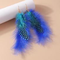 Pretty Feather Drop Earrings for Women Girls Bohemia Earrings Handmade Party Holiday Jewelry Gifts
