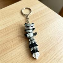 Plastic 3D Printed Key Chain Decorative Car Hanging Pendant Flexible Cat Keychain  Phone Charm 9.3 cm/3.66 in
