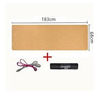 183X68X0,5 cm natūralaus kamštienos TPE jogos kilimėlis, skirtas kūno rengybos sportiniams kilimėliams Pilateso pratimams neslystantis jogos kilimėlis su kūno linija No pattern