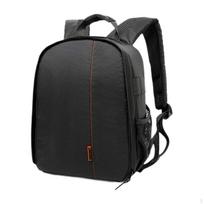 Slr Camera Backpack Travel Case Photography for Short Trips Sturdy Black Orange