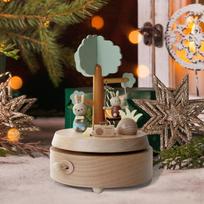 Rotating Music Box Mechanical Case Ornament Desktop Decoration Style B