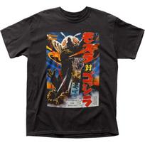 Godzilla Mothra Poster Mens T Shirt Cult Classic Monster Movie Tee New Black 4XL