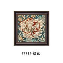 American-style Retro Bedroom Headboard Decorative Painting Modern Painted Floral Wall Art Living Room Background Wall Decoration 40x40cm-1 PCS