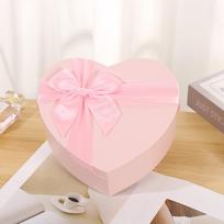 New Heart-shaped Gift Box Bowknot Red Packaging Paper Box with Cover Gift Storage Container Valentine's Day S rožinė