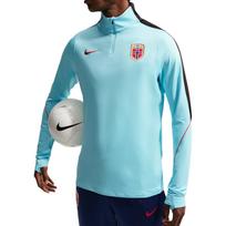 Nike Dri-FIT futbolo slim fit marškinėliai su logotipu, pusės užtrauktuko, ilgomis rankovėmis, vyriški viršutiniai drabužiai IB4998-482 M white