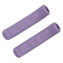 1 Pair Shock Absorption Scratch Easy Installation Brake Handlebar Covers Proof Bicycle Non-slip Silicone Bicycle šviesiai violetinė spalva