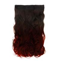 Paradise® Curly Secret Invisible Hidden Wire Synthetic Hair Extensions For Women Real Hair (Black + Burgundy)