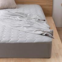 Iris Ohyama Cooling Fitted Integrated Box Light Cool Summer Bedding Sheet, Sheet, Semi-Double Size, BXP-NPES5-SD, Greige,