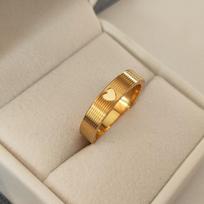 Titanium Steel Anti-fading 520 Clock Ring Ins Trendy Love Temperament Index Finger Couple Ring 6