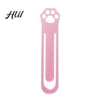 Unique Cat Paw Gift Bookmark, 3D Printed One-Piece Mold, Elastic Stable Book Page Holder Hold Hollow Clip for Reading Accessory Bookmark raudona