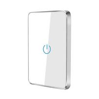 New 1/2/3 Gang Smart Wifi Switch Touch Screen Light Control Switch (White,US Standard&120*74mm) balta