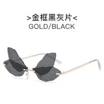 Personalized dragonfly wings sunglasses female prom catwalk exaggerated gradual change color sunglasses cross-border ins Internet celebrity glasses