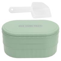 Green Press Ice Tray Stackable Ice Storage Box Reusable Ice Cube Maker  Home