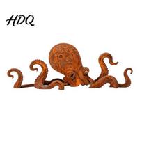 Handcrafted Metal Octopus Rust Patina Giant Squid Garden Sculpture 3D Nautical Outdoor Statue for Patio Lawn Beach House Decor Weather-Resistant 1pc