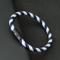 Ocean Style Men Bracelet 6mm Paracord Wrap Braclet Magnetic Clasp Outdoor Camping Cycling Hand Accessories Pulseria Hombre Joias 19.5cm(7.7 inches)