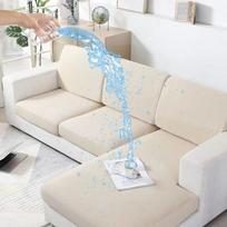Summmer Waterproof Sofa Cushion Cover Stretch Individual L Shape Sofa Seat Cover Couch Covers For Universal Sofas Pet Friendly Normal Size (S)-1pc beige