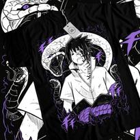 Sasuke Uchiha marškinėliai Naruto Jiraya Hinata Itachi Anime Siaubo marškinėliai Visų dydžių S