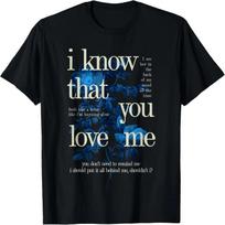 Billie Wildflower Inspired I Know That You Love Me T-Shirt S juoda