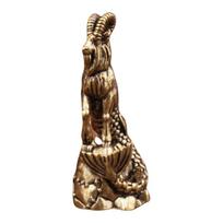 Copper Capricorns Sculpture with Intricate Carving Mythicals Goat Fish Design Figure Statue for Home Shelf Display 1