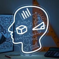Brain Disciplines Math Neon Sign for Classroom or Lab Light Math Science Neon Signs for Students&Classroom