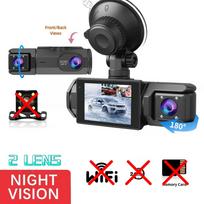Dash Came For Cars 3 Channels FHD1080P Driving Recorder Car DVR Night Vision Loop Recording G-sensor Tachograph Dashboard Camera 2 Lens