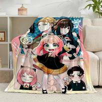 1PC Cute anime spy Famliy Flannel Blanket Gift, Suitable for Both Men And Women, Soft Ideal for Beds And Sofa, Birthday Or Christmas Gift 75x90cm