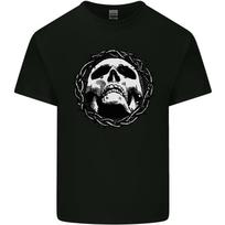 A Skull in Thorns Gothic Christ Jesus Mens Cotton T-Shirt Tee Top M