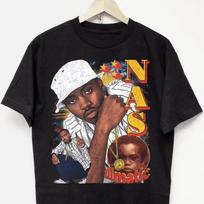 Vintage NaS Black Cotton Gift For Fans Unisex All Size T-Shirt 1HRL287 S