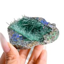 High Quality Emerald Rough Mineral Specimen Azurite Chessylite Ornaments for Home Decoration Other Crystal Crafts 50-100g mėtinė