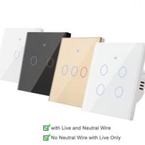 Manufacturers Tuya WIFI Smart Wall Touch Switch Glass Panel with LED Indicator Smart Life RF433 Controller Alexa Light Switches 86mm*86 mm&Eu Standard