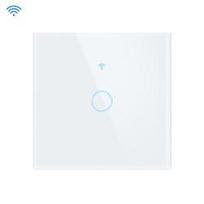 Tuya Wifi Smart APP Control Glass Panel Touch Wall Light Switches EU 1/2/3/4 Gang Remote Control with Capacitor wifi neutral&Eu Standard