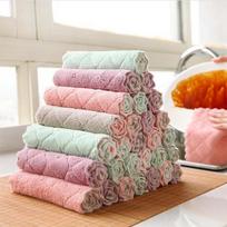 Microfiber Tea Towels -20 Set, Absorbent Dishwashing Cloth, Microfiber Kitchen Towels, Dishwashing Cloth, Cleaning Cloth, Random Color One Size žalia
